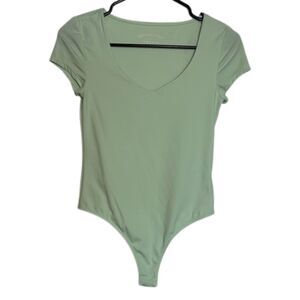 Aeropostale Seriously Soft Top Bodysuit Womens Small Stretchy Layer Light Green